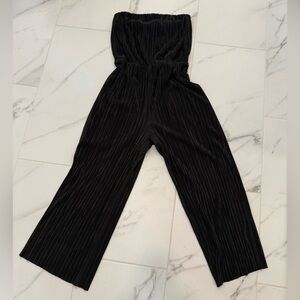 Aqua Black Wide Leg Jumpsuit